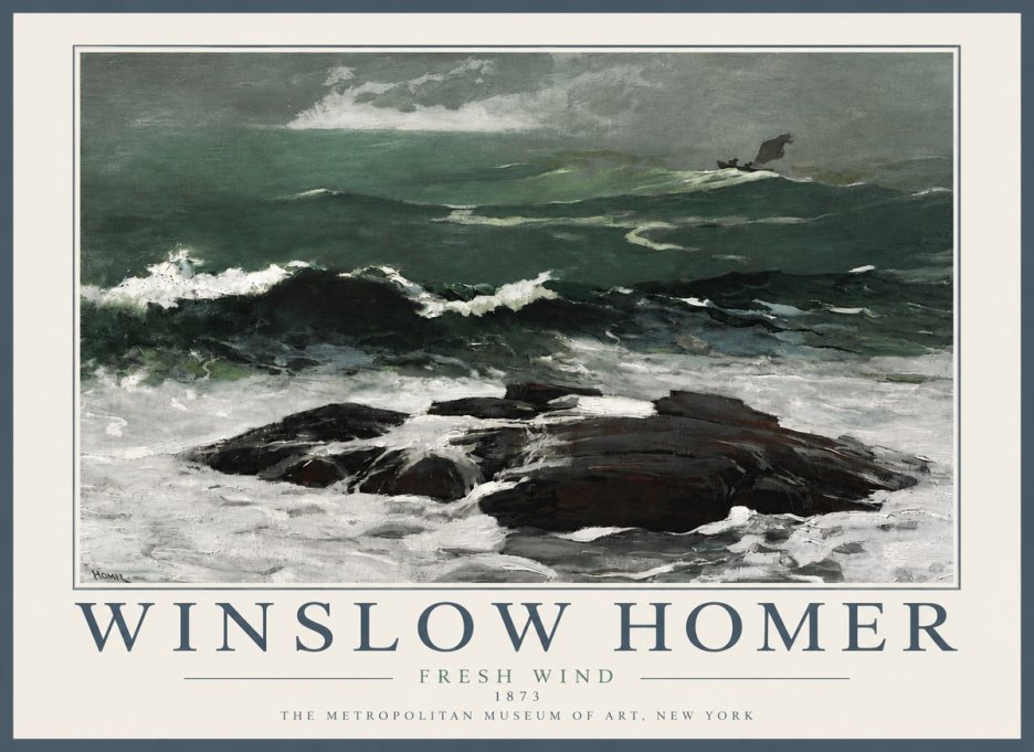 Winslow Homer Fresh Wind No5 - Plakát