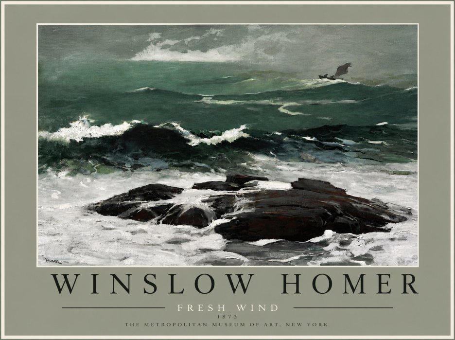 Winslow Homer Fresh Wind No6 - Plakát