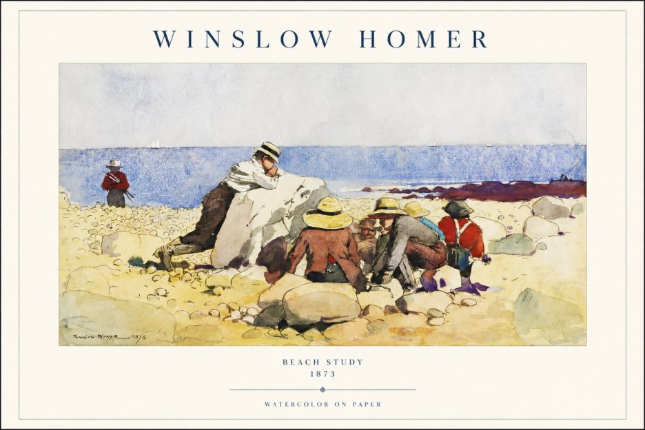 Winslow Homer Beach Study No1 - Plakát