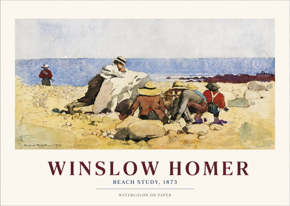 Winslow Homer Beach Study No3 - Plakát