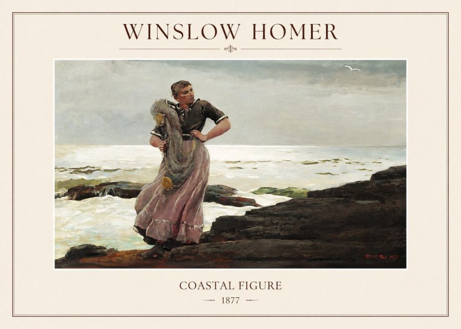 Winslow Homer Coastal Figure No1 - Plakát