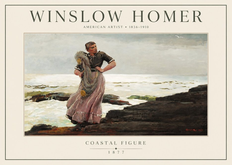 Winslow Homer Coastal Figure No3 - Plakát