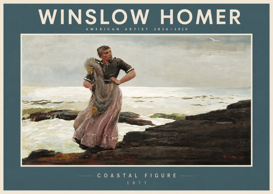 Winslow Homer Coastal Figure No4 - Plakát