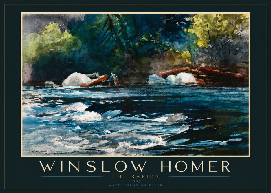 Winslow Homer The Rapids No5 - Plakát