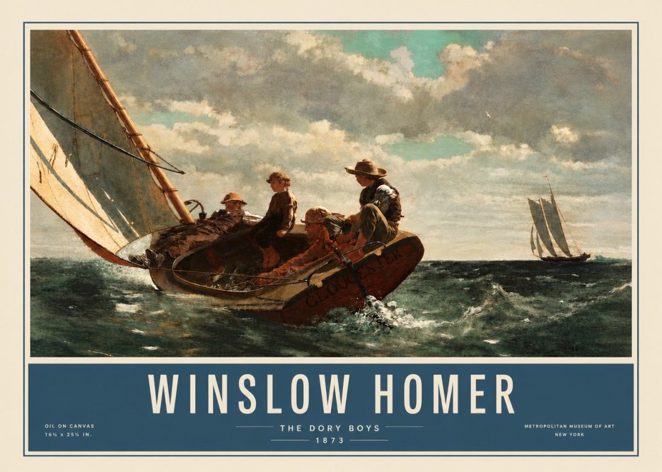 Winslow Homer The Dory Boys No3 - Plakát