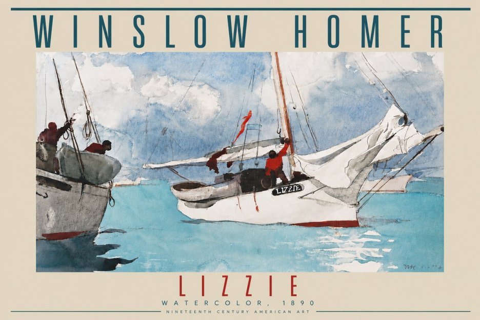 Winslow Homer Lizzie No4 - Plakát