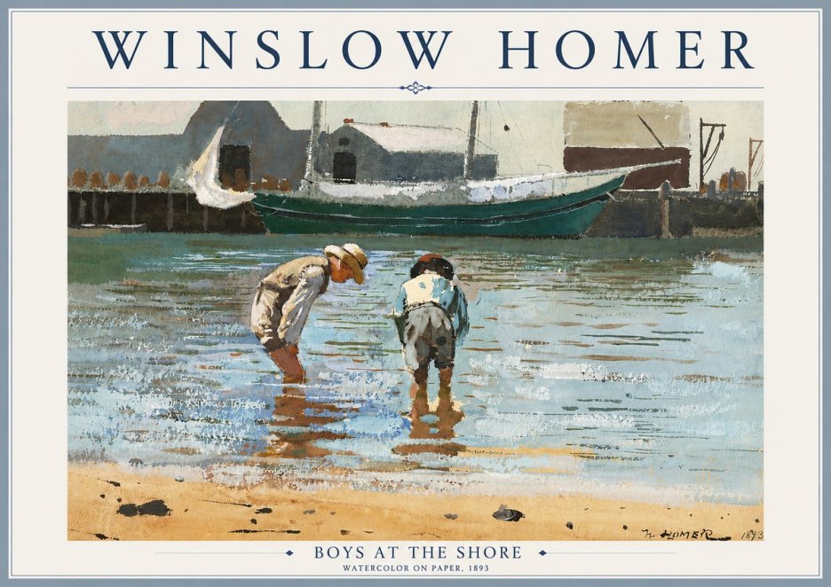 Winslow Homer Boys at the Shore No4 - Plakát