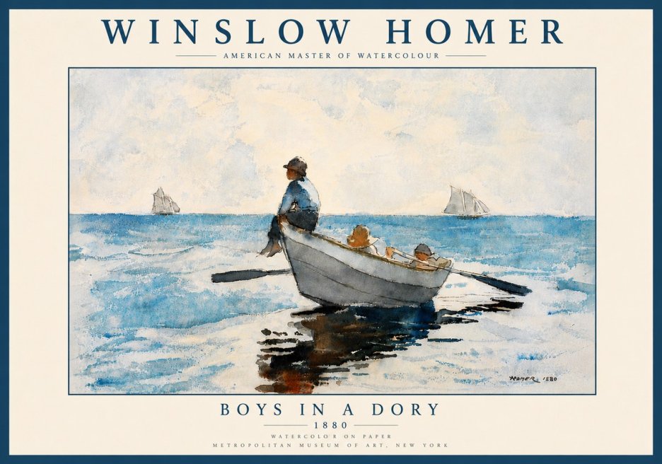 Winslow Homer Boys in a Dory I No6 - Plakát