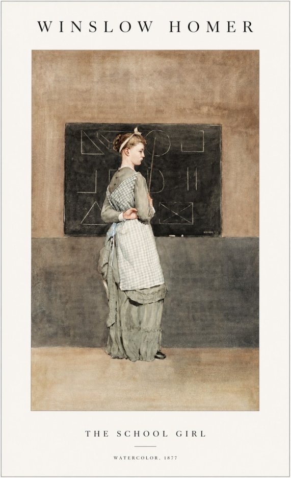 Winslow Homer The School Girl No1 - Plakát