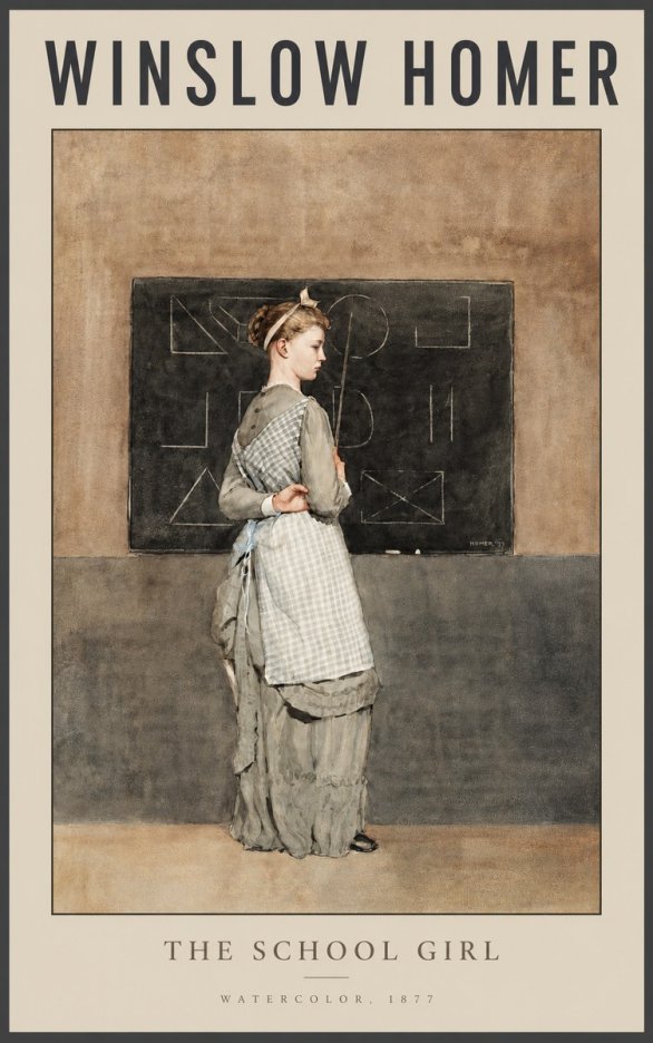 Winslow Homer The School Girl No2 - Plakát