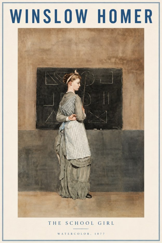 Winslow Homer The School Girl No5 - Plakát