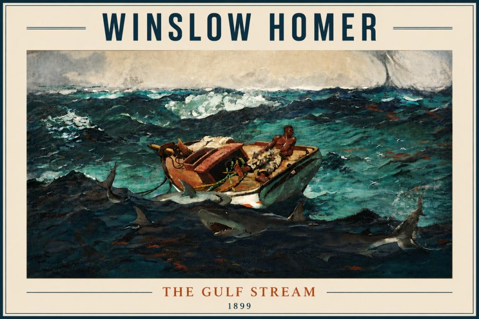 Winslow Homer The Gulf Stream No6 - Plakát