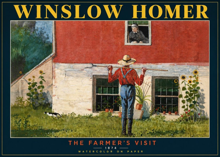 Winslow Homer Farmer with Hoe No5 - Plakát
