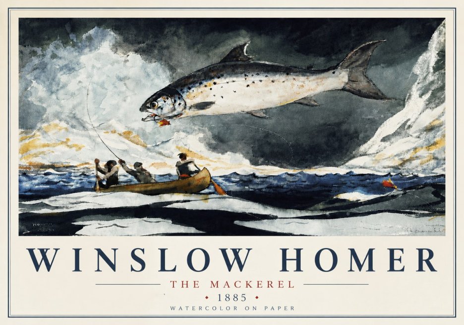 Winslow Homer The Mackerel No6 - Plakát