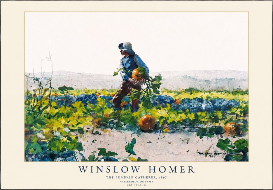 Winslow Homer The Pumpkin Gatherer, 1897 No1 - Plakát