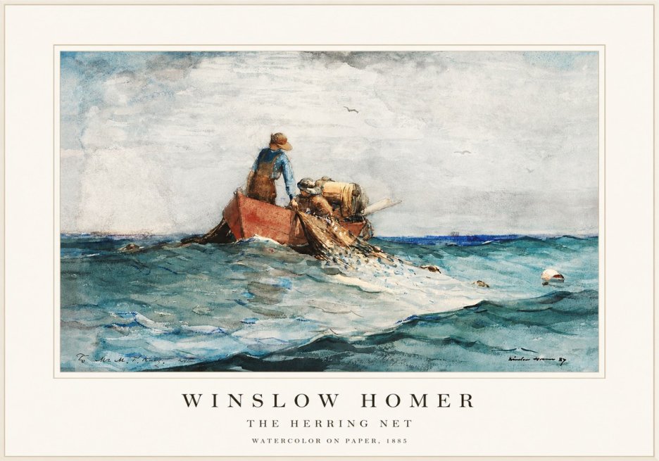 Winslow Homer The Herring Net II No1 - Plakát