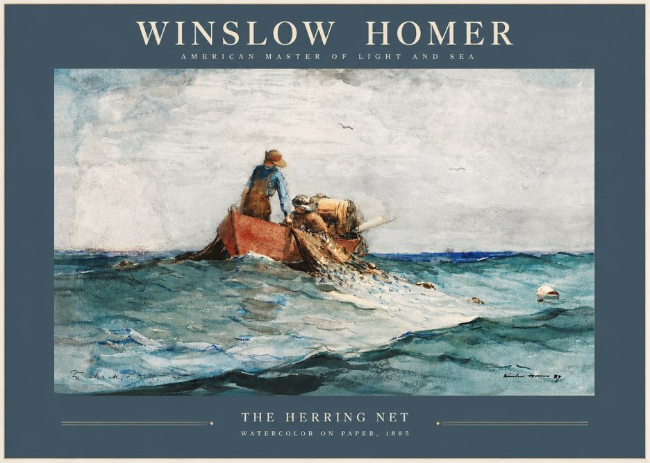 Winslow Homer The Herring Net II No2 - Plakát