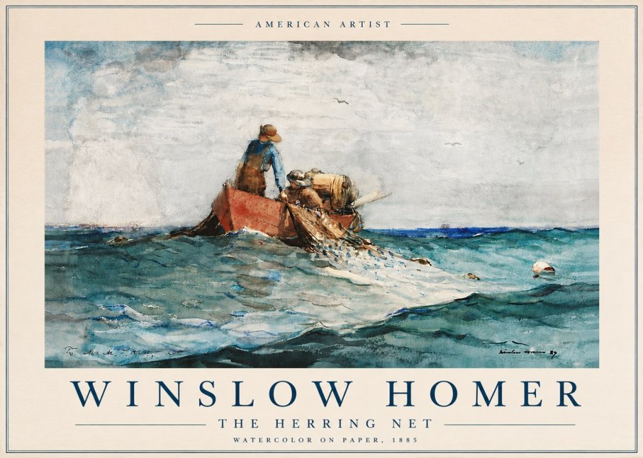 Winslow Homer The Herring Net II No4 - Plakát