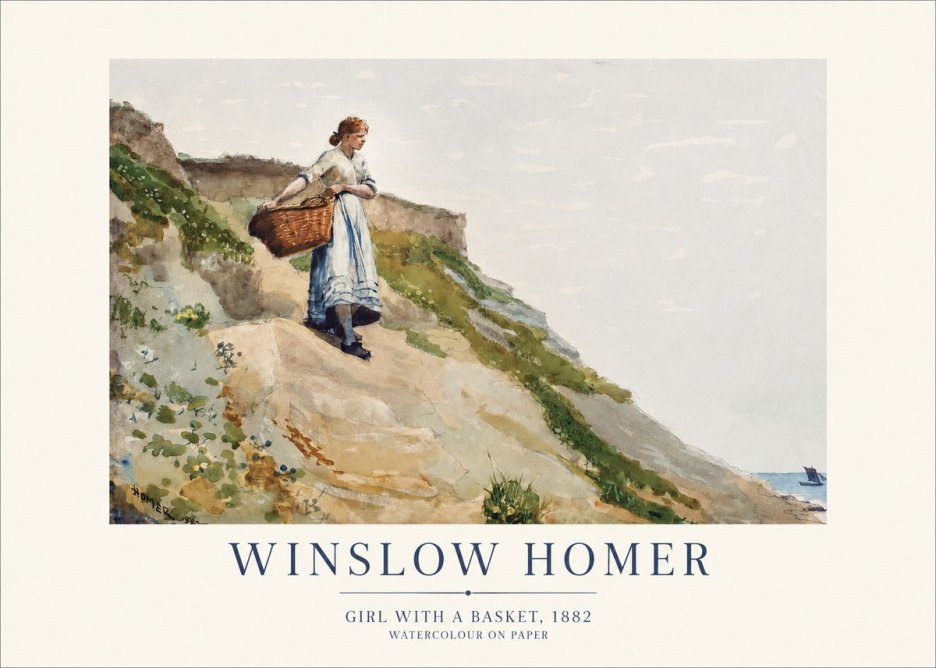 Winslow Homer A Coast Girl No2 - Plakát