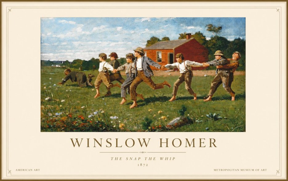 Winslow Homer The Snap the Whip No1 - Plakát