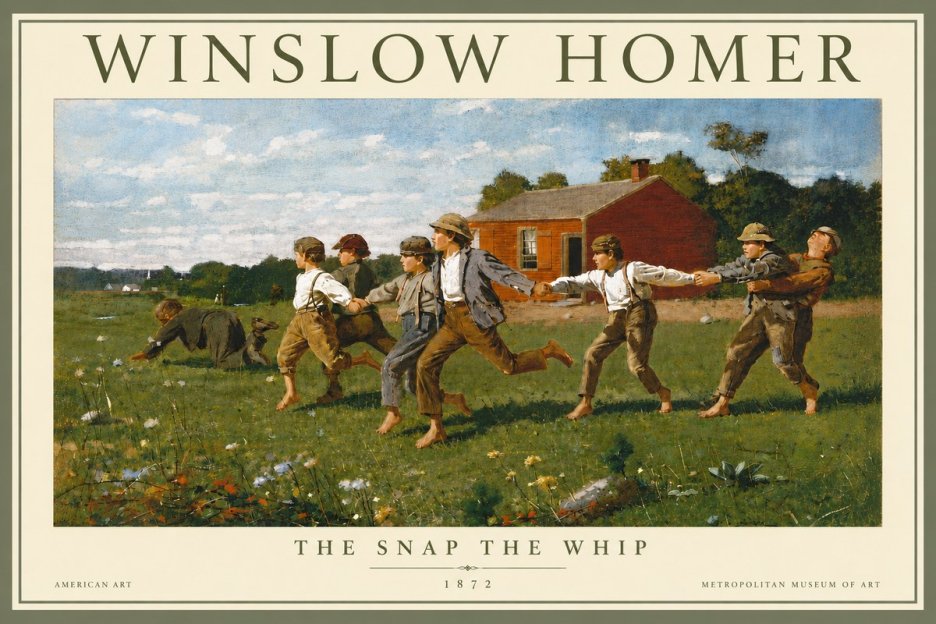 Winslow Homer The Snap the Whip No4 - Plakát