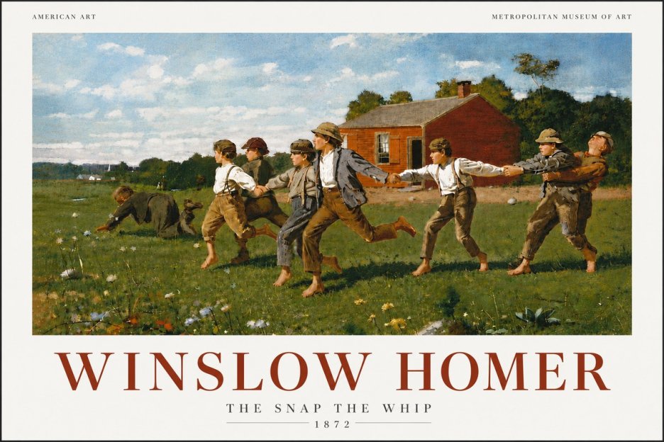 Winslow Homer The Snap the Whip No6 - Plakát