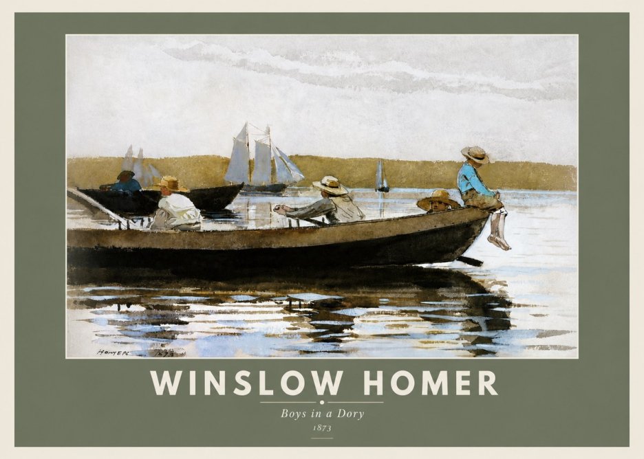 Winslow Homer Boys in a Dory II No3 - Plakát