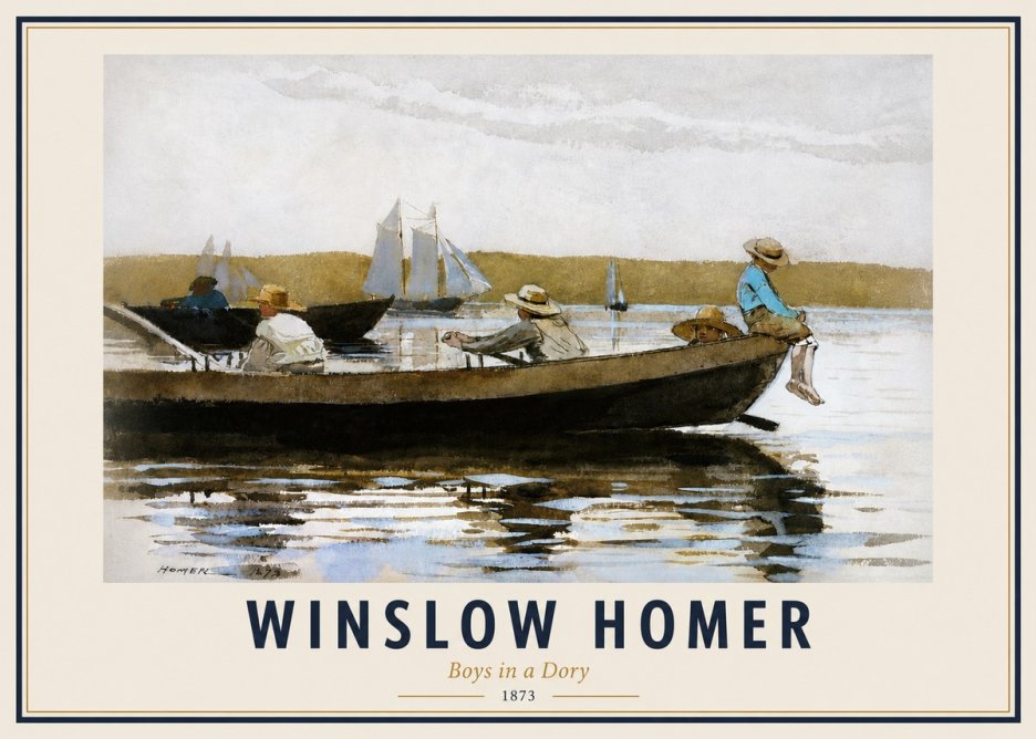 Winslow Homer Boys in a Dory II No4 - Plakát