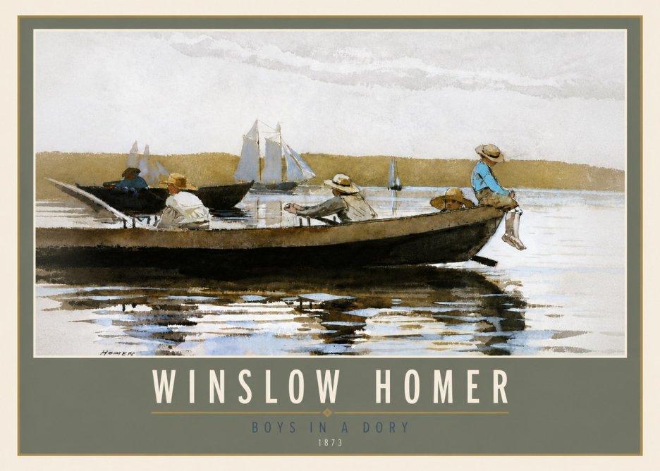 Winslow Homer Boys in a Dory II No5 - Plakát