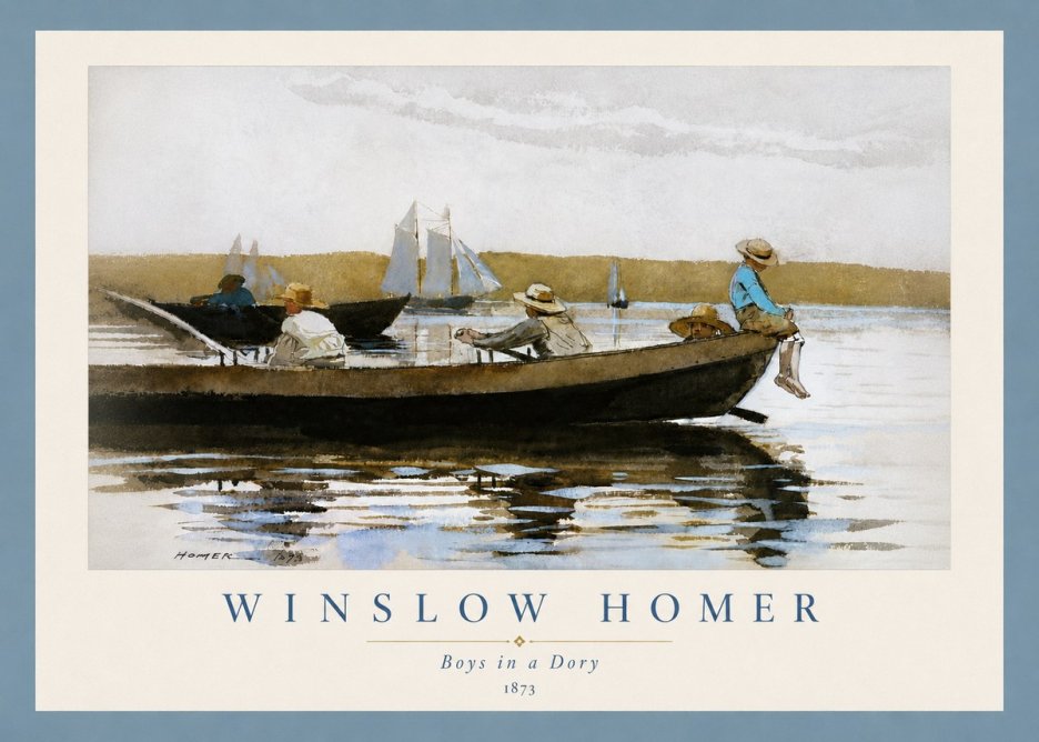 Winslow Homer Boys in a Dory II No6 - Plakát