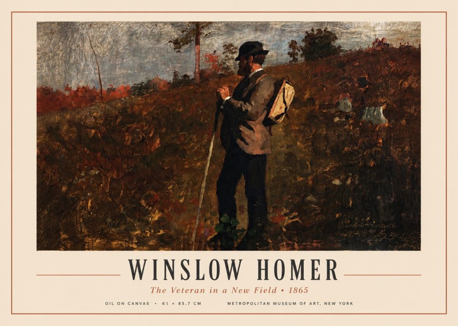Winslow Homer The Veteran in a New Field No3 - Plakát