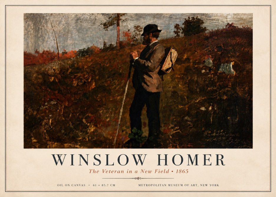 Winslow Homer The Veteran in a New Field No6 - Plakát