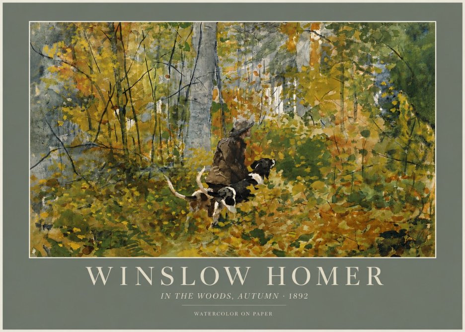 Winslow Homer In the Woods, Autumn No4 - Plakát