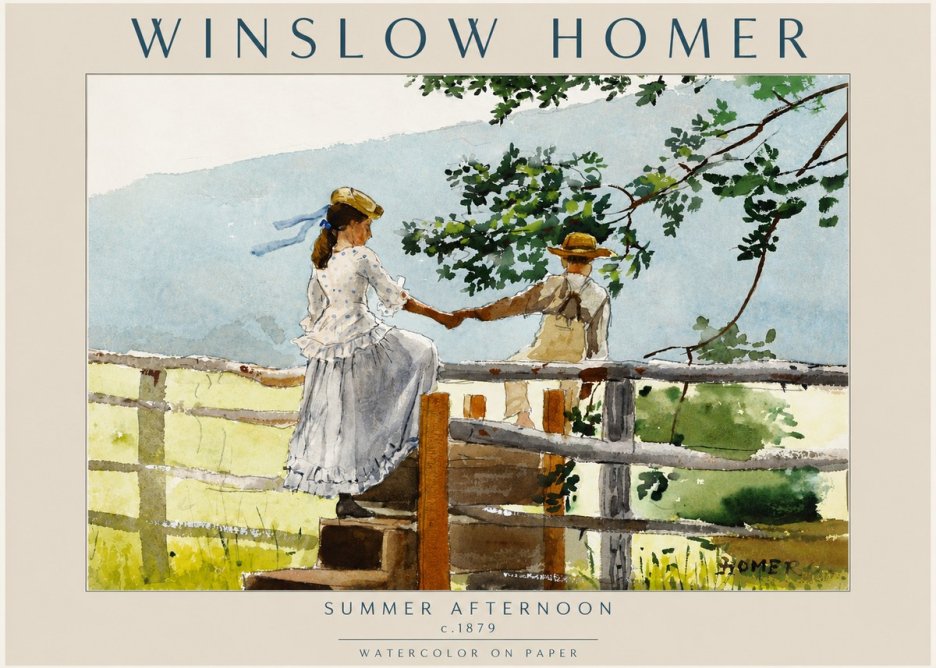 Winslow Homer Summer Afternoon No6 - Plakát