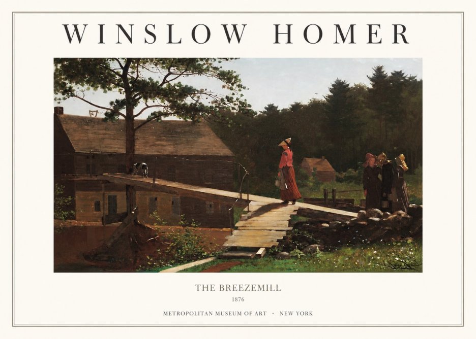 Winslow Homer The Breezemill No1 - Plakát