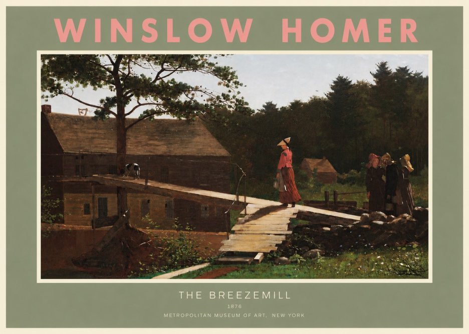 Winslow Homer The Breezemill No2 - Plakát