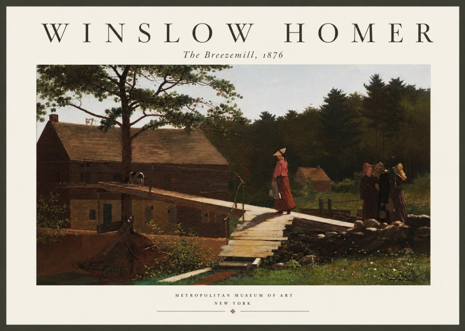 Winslow Homer The Breezemill No3 - Plakát