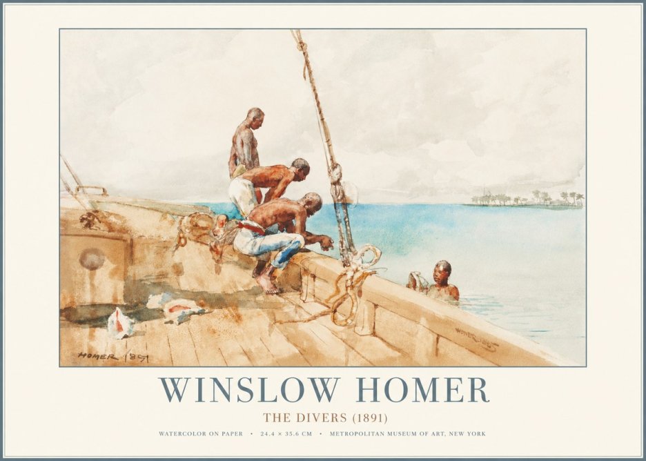 Winslow Homer The Divers (1891) No1 - Plakát