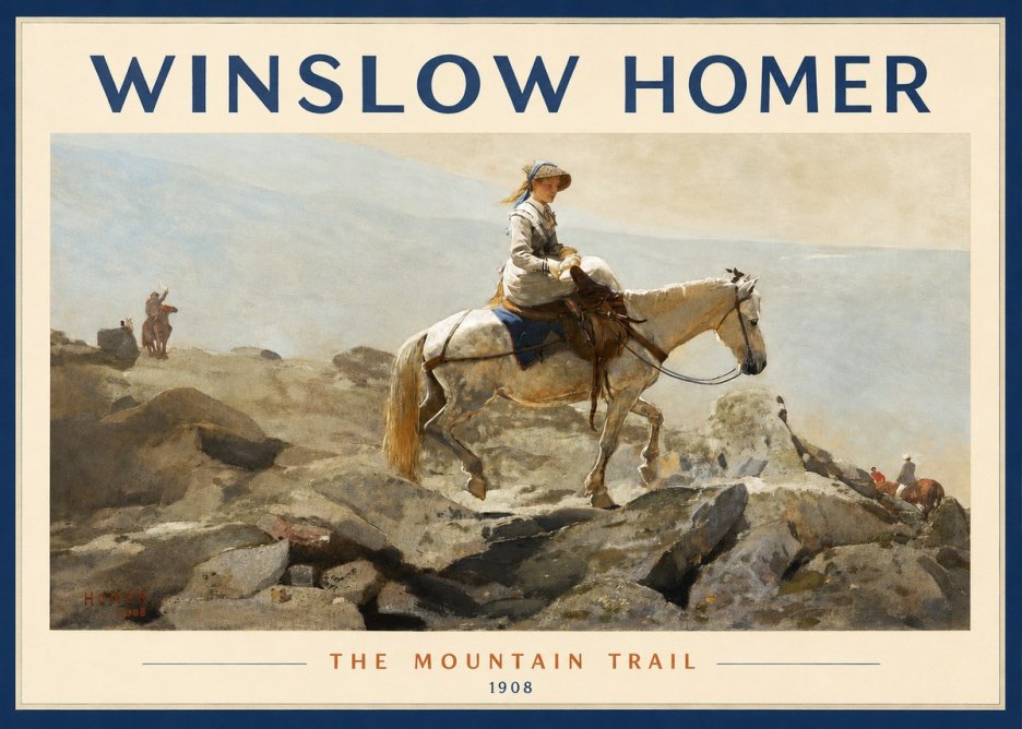 Winslow Homer The Mountain Trail No2 - Plakát