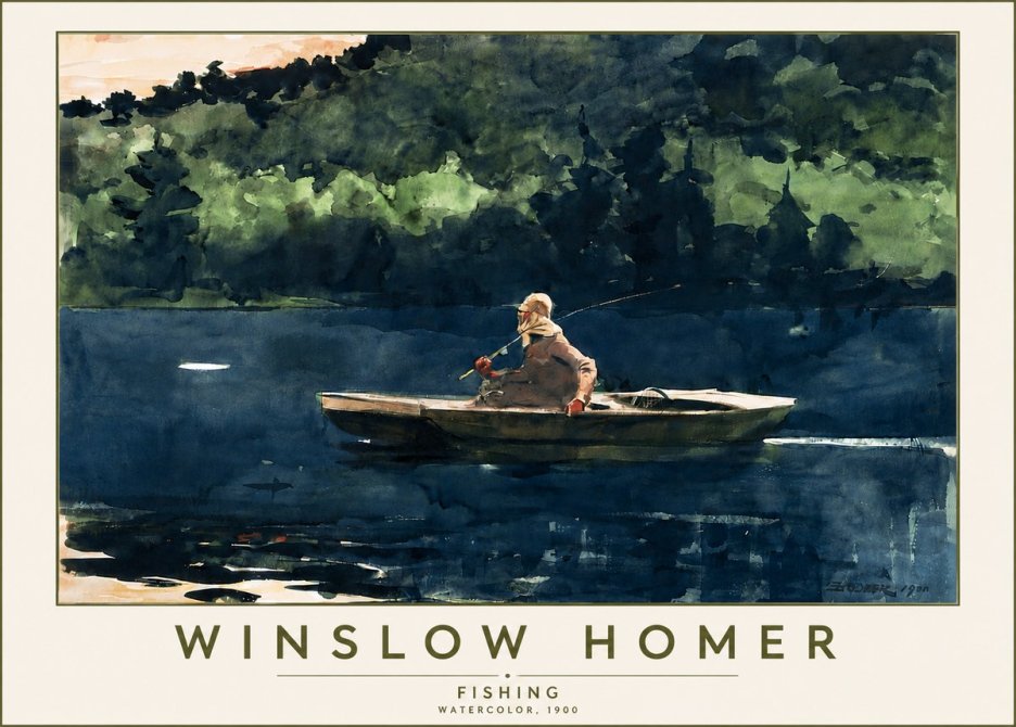 Winslow Homer Fishing No5 - Plakát