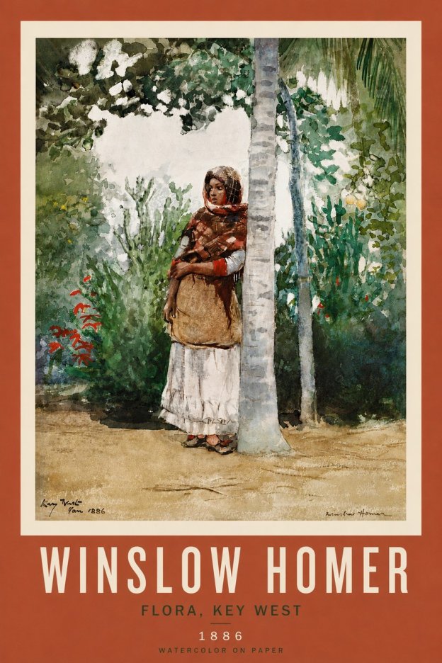 Winslow Homer Flora, Key West No4 - Plakát