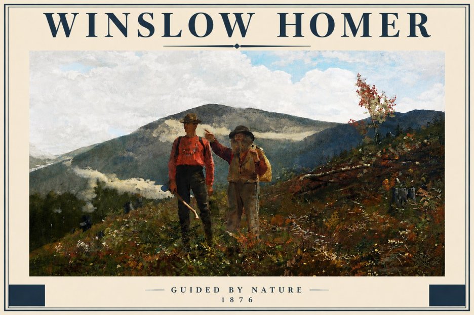 Winslow Homer The Two Guides No5 - Plakát