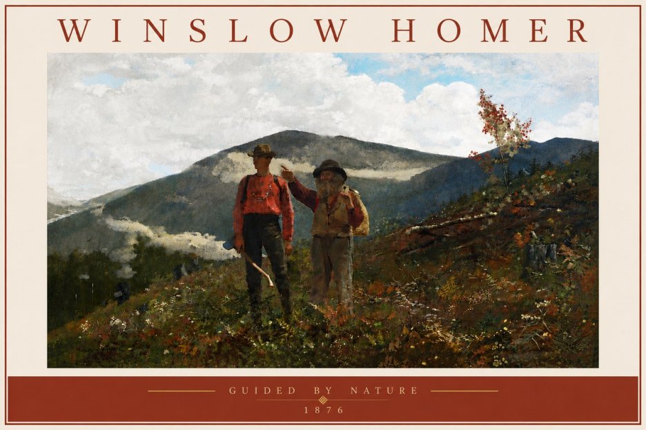 Winslow Homer The Two Guides No6 - Plakát