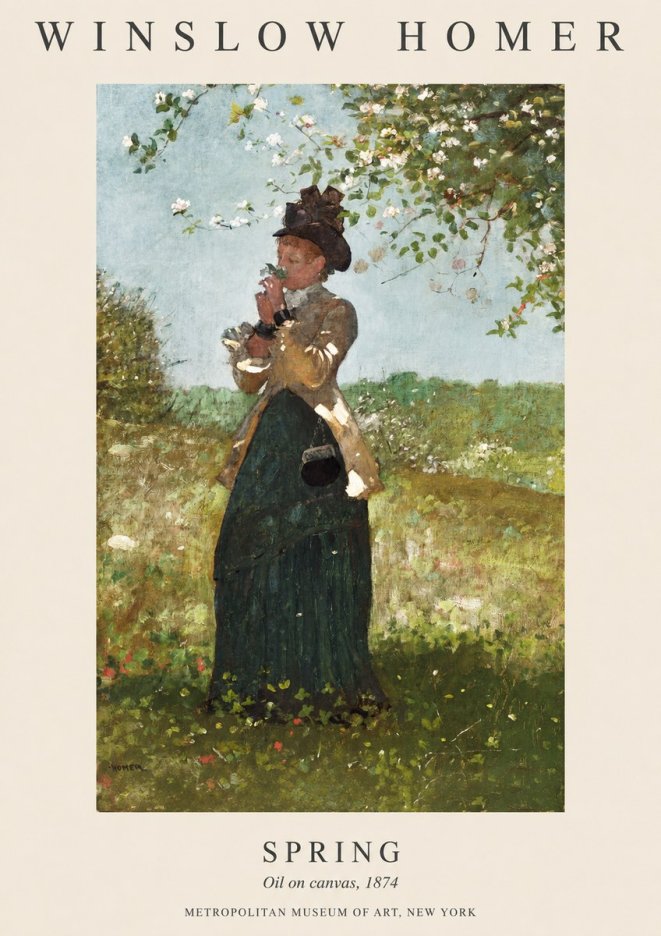 Winslow Homer Spring No1 - Plakát