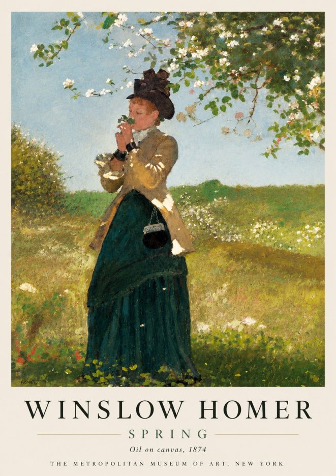 Winslow Homer Spring No4 - Plakát