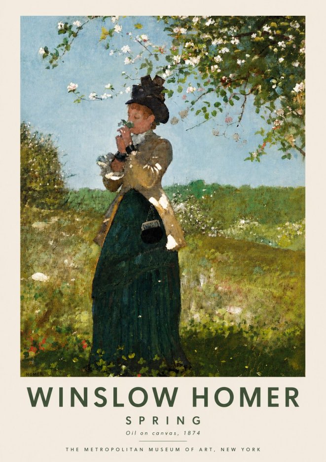 Winslow Homer Spring No6 - Plakát