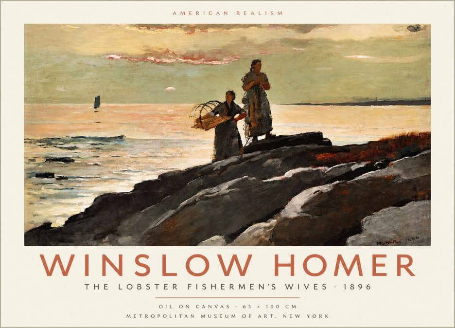 Winslow Homer The Lobster Fishermen's Wives No4 - Plakát