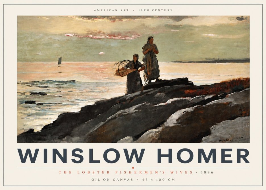 Winslow Homer The Lobster Fishermen's Wives No5 - Plakát