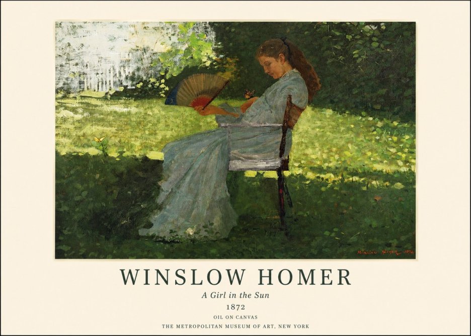 Winslow Homer A Girl in the Sun No1 - Plakát