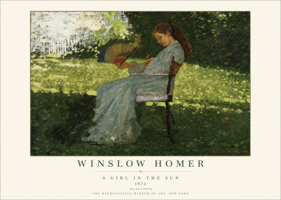 Winslow Homer A Girl in the Sun No3 - Plakát